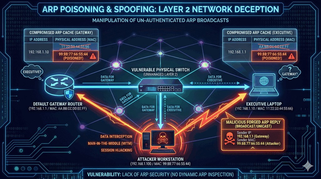 Schemat ARP Poisoning